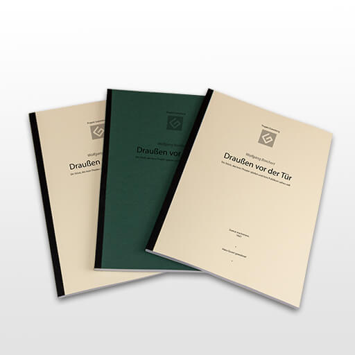 Leimbindung mit Titeldruck